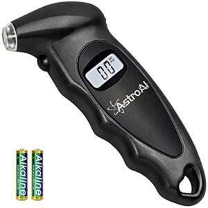 Tire Pressure Gauge with Replaceable Batteries  And Backlit LCD.