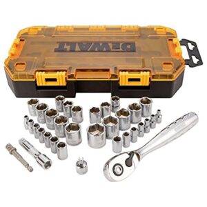 Socket Set 3/8 Inch Drive SAE/Metric 34 Piece