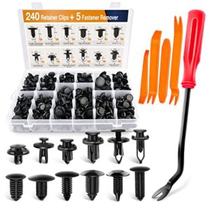 240 PCS Bumper Retainer Clips Car Plastic Rivets Fasteners Push Retainer Kit
