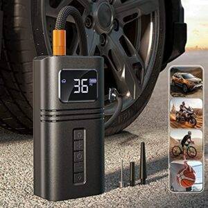 Air Compressor with 6000mAh Battery for Car Tire with LED Light.