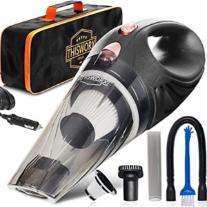 Portable Car Vacuum Cleaner W / 3 Attachments For Interior Detailing