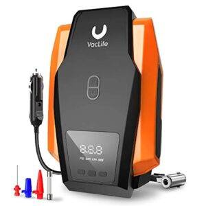 Portable Tire Inflator DC 12V Auto Tire Pump with LED Light