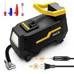 Digital Air Pump with LED Light  Long Power Cords for Home (110V)