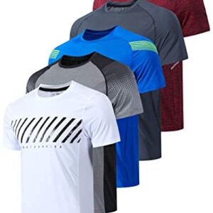 Liberty Imports Men's Active Quick Dry Crew Neck Short Sleeve T-Shirts