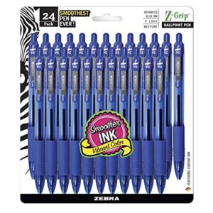 Retractable Ballpoint Pen, Medium Point, 1.0mm, Blue Ink