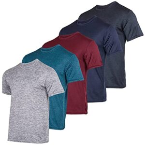 Men’s Dry-Fit Moisture Wicking Active Athletic Performance Crew T-Shirt