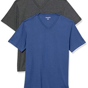 Amazon Essentials Men's 2-Pack Slim-Fit Short-Sleeve V-Neck T-Shirt