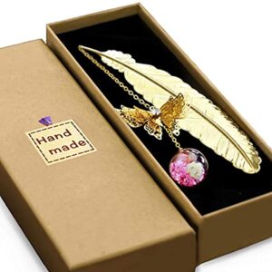 Vintage Metal Feather Bookmark Birthday Gifts for Teachers