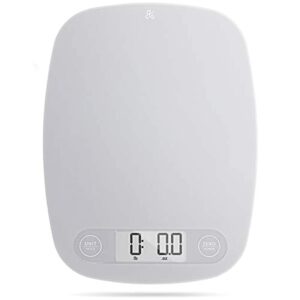 Food Scale - Digital Display Shows Weight in Grams, Ounces, Milliliters, and Pounds